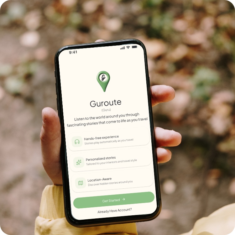 Guroute App Interface
